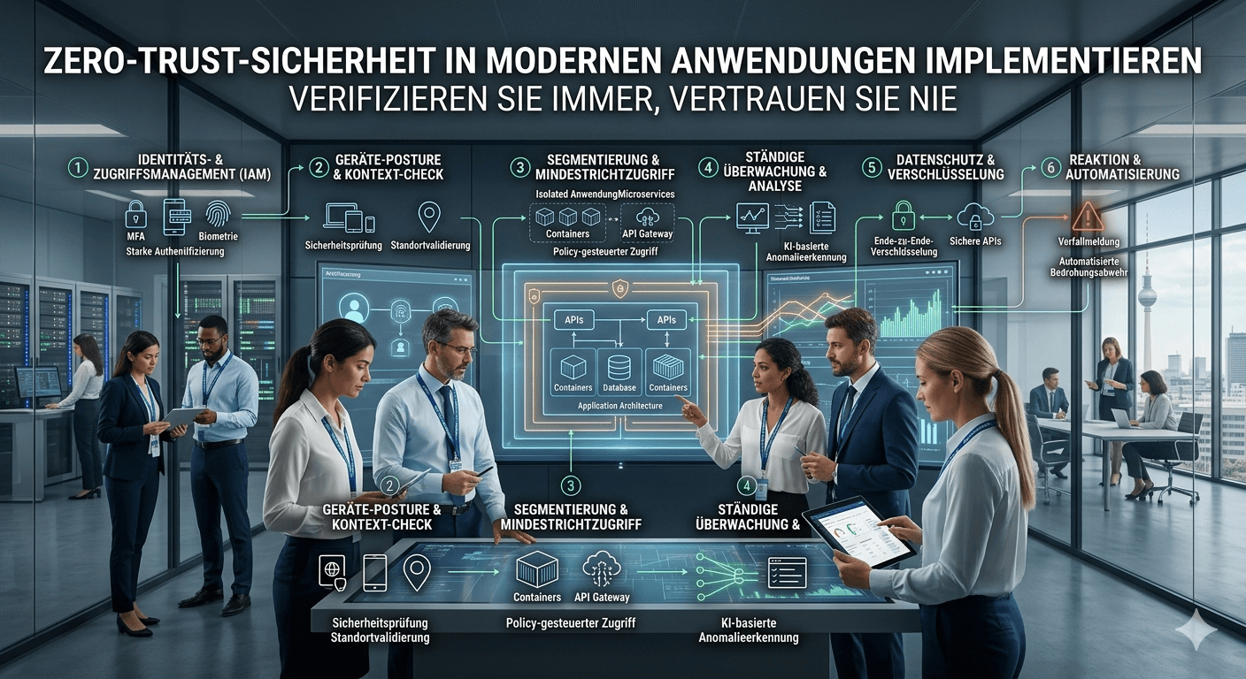 Zero-Trust-Sicherheit in modernen Anwendungen implementieren